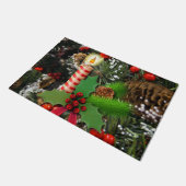 Weihnachtsmatte, Kerze Fußmatte (Schrägansicht)