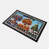 Weihnachtsmatte mit HalloDankeMas Fußmatte (Schrägansicht)