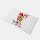 Weihnachtsmatte, Rentier Fußmatte (Schrägansicht)