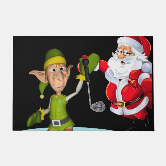 Weihnachtsmatte, Santa Golf Fußmatte (Vorderseite)