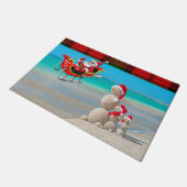 Weihnachtsmatte, Schneemann Fußmatte (Schrägansicht)