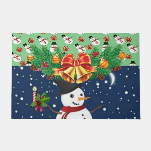 Weihnachtsmatte, Schneemann Fußmatte (Vorderseite)