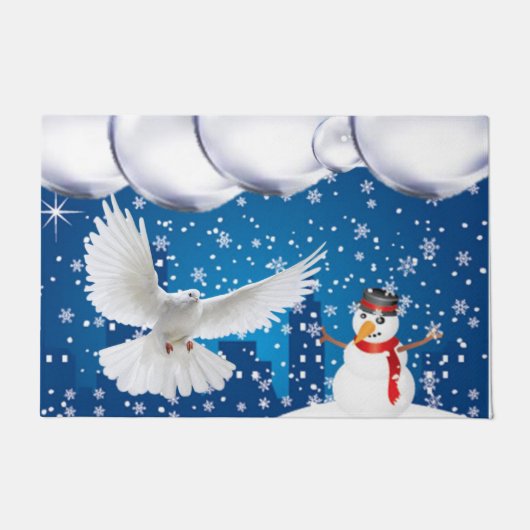 Weihnachtsmatte, Schneemann Fußmatte (Vorderseite)