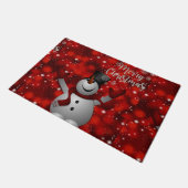 Weihnachtsmatte, Schneemann Fußmatte (Schrägansicht)