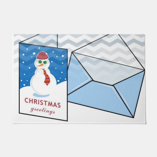 Weihnachtsmatte, Schneemann Fußmatte (Vorderseite)