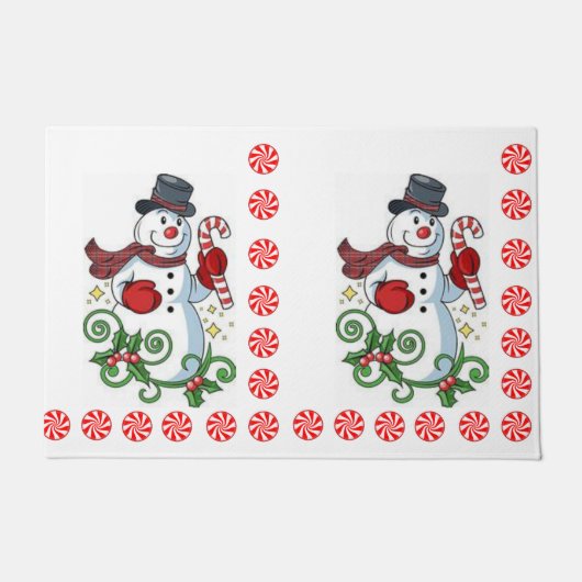 Weihnachtsmatte, Schneemann Fußmatte (Vorderseite)
