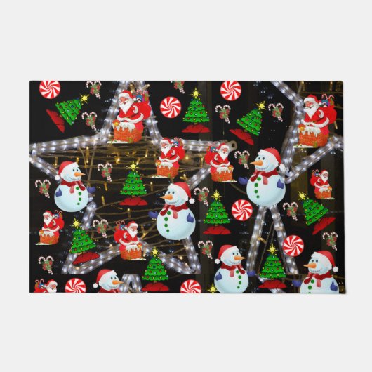Weihnachtsmatte, Schneemann Fußmatte (Vorderseite)