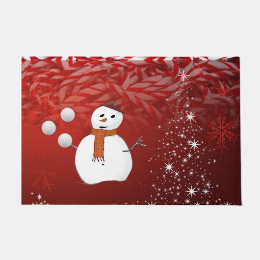 Weihnachtsmatte, Schneemann Fußmatte (Vorderseite)