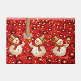 Weihnachtsmatte, Schneemann Fußmatte