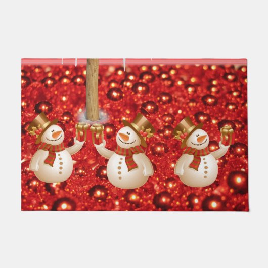 Weihnachtsmatte, Schneemann Fußmatte (Vorderseite)