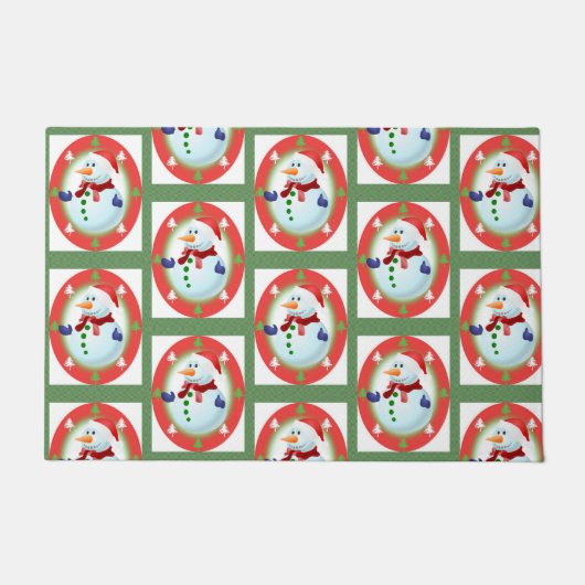 Weihnachtsmatte, Schneemann Fußmatte (Vorderseite)