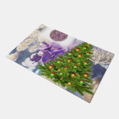 Weihnachtsmatte, Schneemann Fußmatte (Schrägansicht)