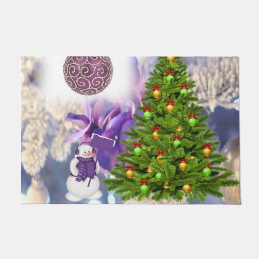 Weihnachtsmatte, Schneemann Fußmatte (Vorderseite)