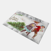 Weihnachtsmatte, Vintag Fußmatte (Schrägansicht)
