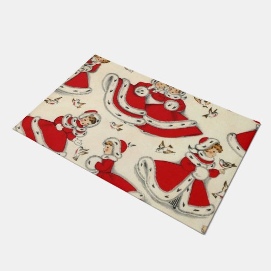 Weihnachtsmatte, Vintag Fußmatte (Schrägansicht)