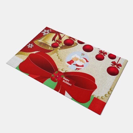 Weihnachtsmatte, Weihnachtsfeiertage Fußmatte (Schrägansicht)