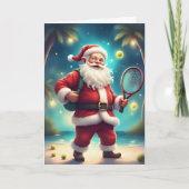 Weihnachtsmatte - Weihnachtskarte für Tennis Karte (Vorderseite)