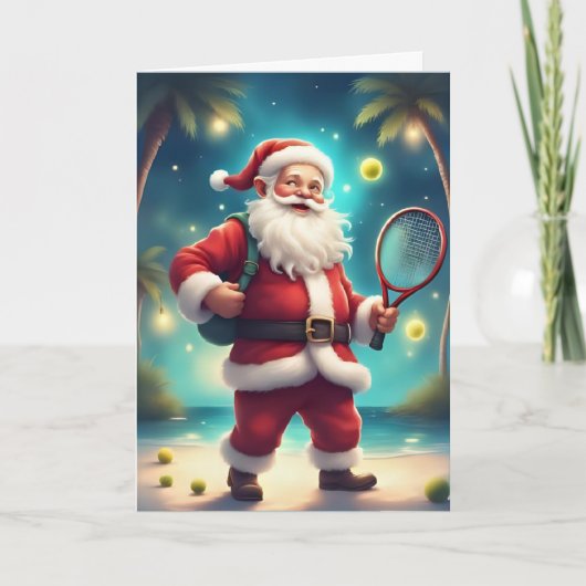 Weihnachtsmatte - Weihnachtskarte für Tennis Karte (Vorderseite)