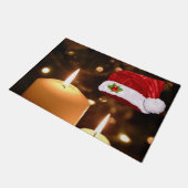 Weihnachtsmatte, Weihnachtskerze Fußmatte (Schrägansicht)