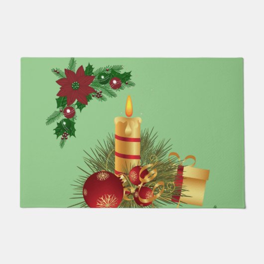 Weihnachtsmatte, Weihnachtskerze Fußmatte (Vorderseite)