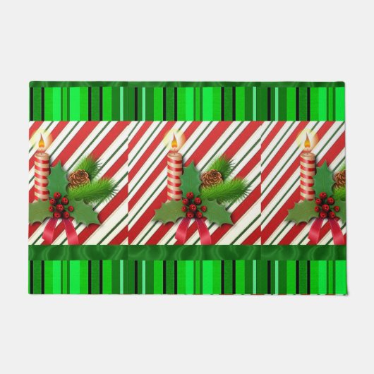 Weihnachtsmatte, Weihnachtskerze Fußmatte (Vorderseite)