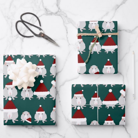 Weihnachtsmatten-Papierblätter Geschenkpapier Set (Vorderseite)