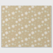 Weihnachtsmattgoldschnee-Flocken Geschenkpapier (Flach)