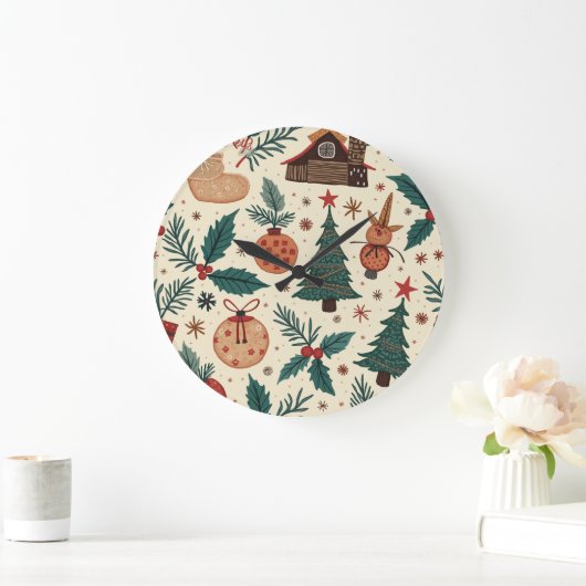 Weihnachtsmauer Große Wanduhr (Zuhause)