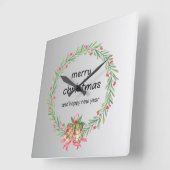 Weihnachtsmauer Quadratische Wanduhr (Winkel)