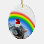 Weihnachtsmaulwurf Keramik Ornament (Rechts)