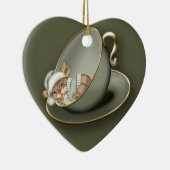 Weihnachtsmaus (1 Seite) Keramik Ornament (Rechts)