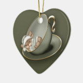 Weihnachtsmaus (1 Seite) Keramik Ornament (Links)