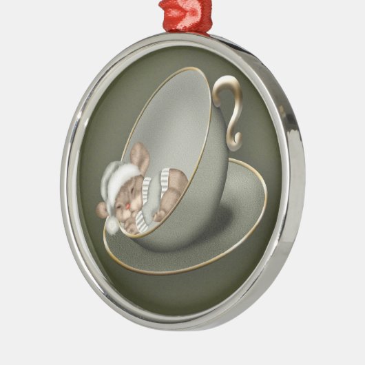 Weihnachtsmaus (1 Seite) Ornament Aus Metall (Links)