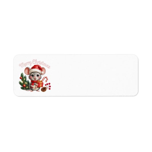 Weihnachtsmaus-Adressetiketten (Vorne)