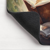 Weihnachtsmaus beim Lesen Mousepad (Ecke)