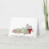Weihnachtsmaus der Kekse Dieb Feiertagskarte (Rückseite)