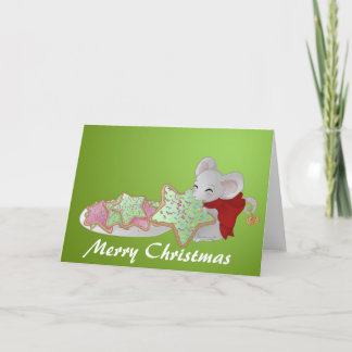 Weihnachtsmaus der Kekse Dieb Feiertagskarte