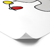 Weihnachtsmaus, die Baum verziert Poster (Ecke)