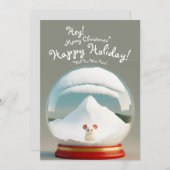 Weihnachtsmaus Feiertagskarte (Vorne/Hinten)
