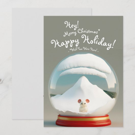 Weihnachtsmaus Feiertagskarte (Vorne/Hinten)