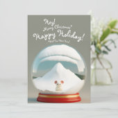 Weihnachtsmaus Feiertagskarte (Stehend Vorderseite)