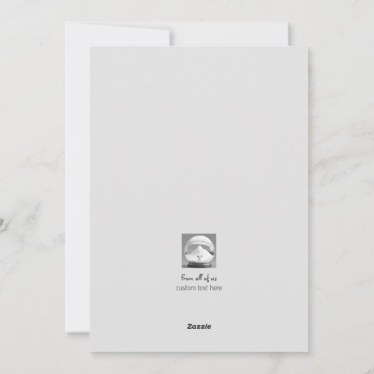 Weihnachtsmaus Feiertagskarte (Rückseite)