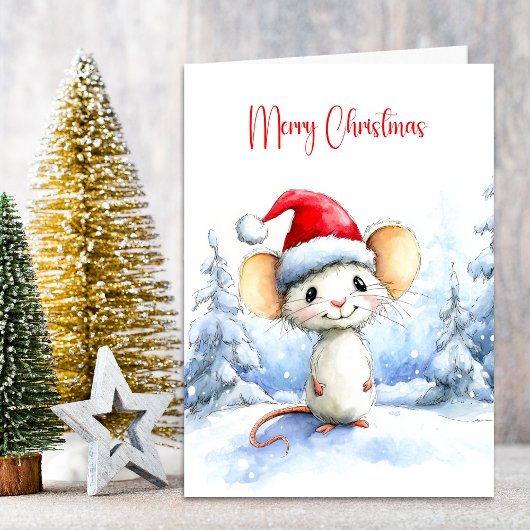 Weihnachtsmaus Feiertagskarte