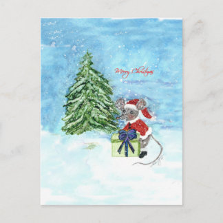 Weihnachtsmaus Feiertagspostkarte