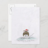 Weihnachtsmaus Feiertagspostkarte (Vorne/Hinten)