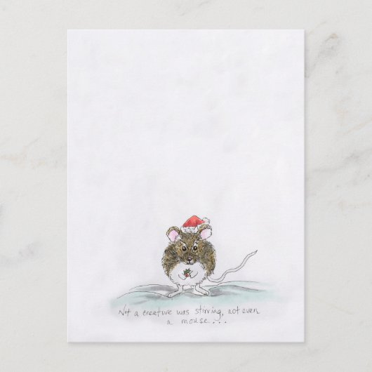 Weihnachtsmaus Feiertagspostkarte (Vorderseite)