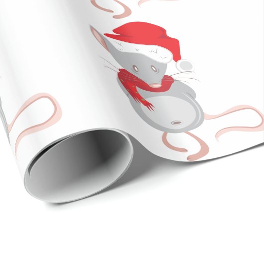 Weihnachtsmaus Geschenkpapier (Rolleneckpunkt)