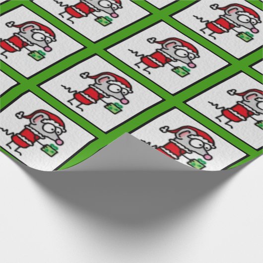 Weihnachtsmaus Geschenkpapier (Ecke)