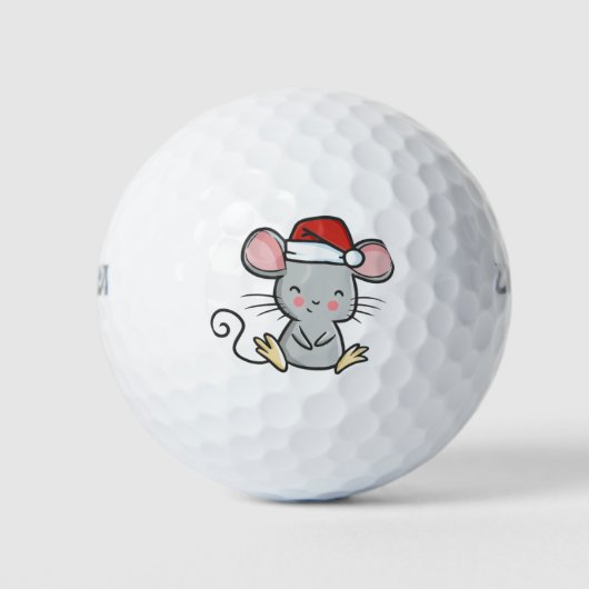Weihnachtsmaus Golfball (Vorderseite)