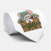 Weihnachtsmaus im Korb Krawatte (Gerollt)